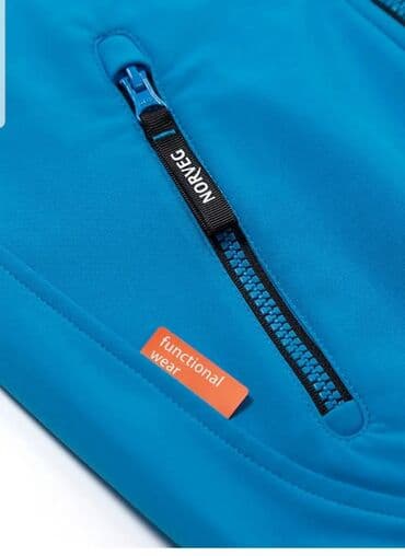 джинсы голубые: Куртка софтшел для мальчика, размер 140-146, фирма NORVEG, новая — 5