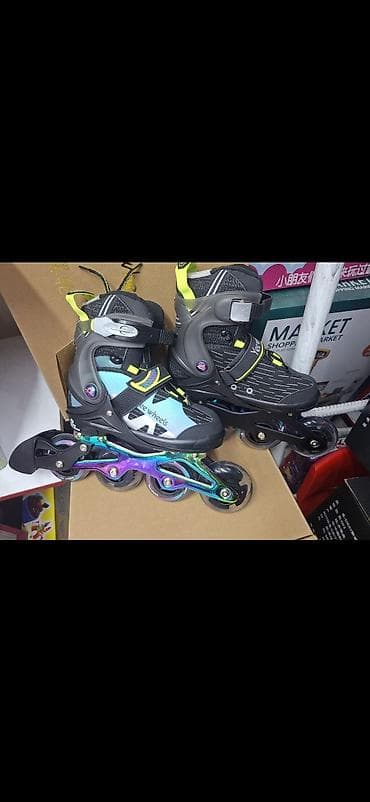 коньки детские раздвижные: Роликовые коньки YeeWheels (детские/подростковые) - Регулируемый — 1