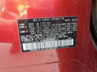 накладка на багажник: Subaru Ascent: 2020 г., 2.4 л, Вариатор, Бензин, Кроссовер — 18