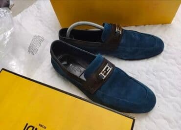 фирменная обувь из италии: Мужские туфли, 41, Fendi, Б/у, цвет - Синий, Самовывоз, Бесплатная доставка, Платная доставка — 1