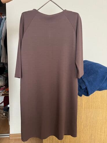 осеннее платье большого размера: Продаю женское трикотажное платье. Цвет пурпурно стальной, размер XS — 3