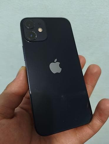 вип бишкека номер телефона: IPhone 12 mini, Б/у, 128 ГБ, Черный, Чехол, В рассрочку, 83 % — 2