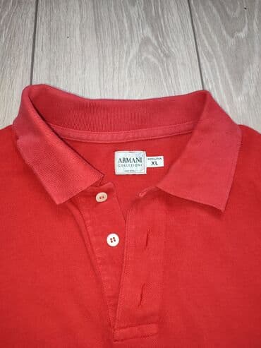 Куртки: Мужская рубашка, L, Armani, Б/у, цвет - Красный, Самовывоз — 2