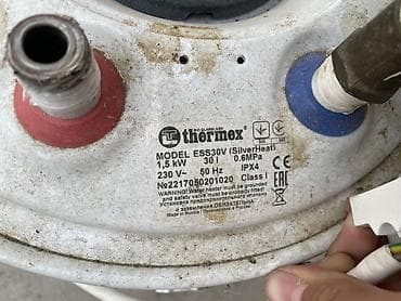 neta v: Накопительный водонагреватель Объем бака: 30 л, Thermex, Электрический, Предохранительный клапан, Стеклоэмаль, Б/у — 2