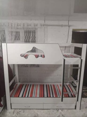 двухярусные кровати бу: Детская односпальная кровать, Новый, Для девочки, Для мальчика, С матрасом, ДСП, Платная доставка — 3