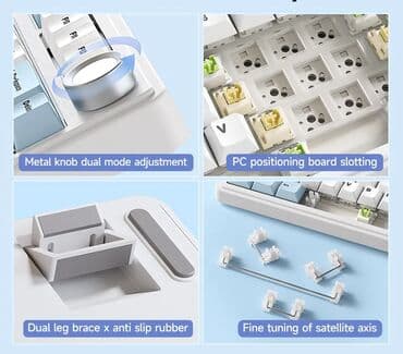 red square keyrox: Клавиатура, Зымдуу, Bluetooth туташтыруу, Өлчөмү: 75% — 3