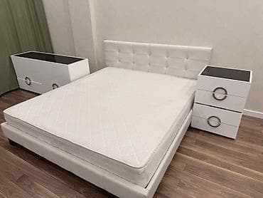 Детская мебель: Спальный гарнитур, Двуспальная кровать, цвет - Белый — 1