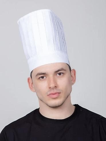 колпак поварской: Высокий колпак шеф‑повара (toque blanche) - Классическая высокая — 1