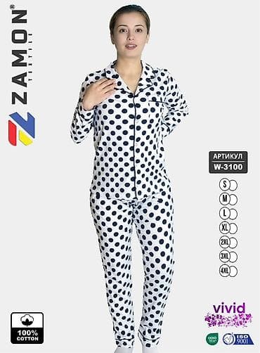 муслиновые пижамы женские: Женская пижама ZAMON TEXTILE Vivid, артикул W-3100. - Материал: 100% — 6