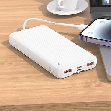 usb type: Внешний аккумулятор с встроенными кабелями и быстрыми портами - — 6