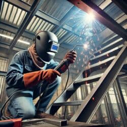 срочно дом: Металлическая лестница Для дома, Бесплатная консультация, Форма лестницы: Прямая, Стиль: Классический — 1