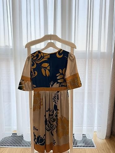 платье халат с цельнокроеным рукавом: Платье миди с запахом и поясом - Фасон: женственное миди, верх с — 1