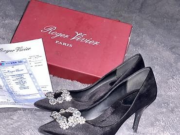 женские очки: Туфли Roger Vivier Paris - Цвет: черный - Материал верха: сатин - — 4