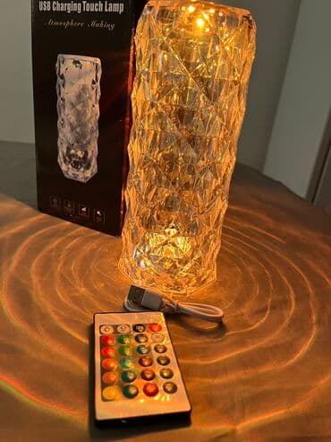 светильник в виде цветка: Светильник Светодиодная кристаллическая настольная лампа роза — 10