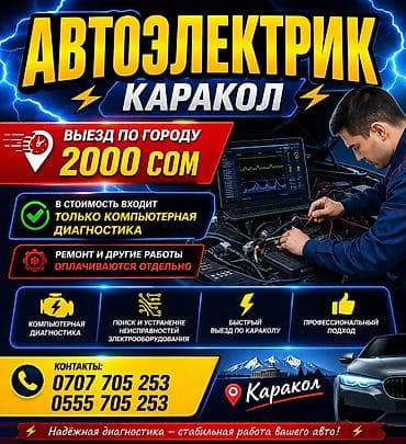 стоимость точки электрика: Услуги автоэлектрика, Компьютерная диагностика, Специализация: Легковое авто, С выездом — 1