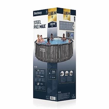 Бассейны: Каркасный бассейн Bestway Steel Pro MAX - Форма: круглый - Серия — 3