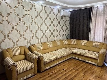 Мебельные гарнитуры: Комплект мягкой мебели, Б/у, Самовывоз, Платная доставка, цвет - Бежевый — 1