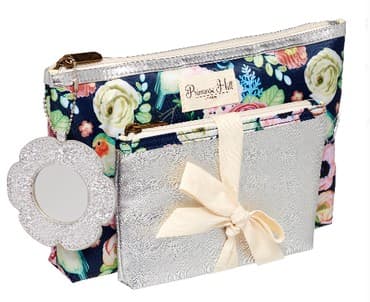 сумка для документов: Сумка для макияжа Primrose Hill Набор из 2 клатчей Rose Floral — 1