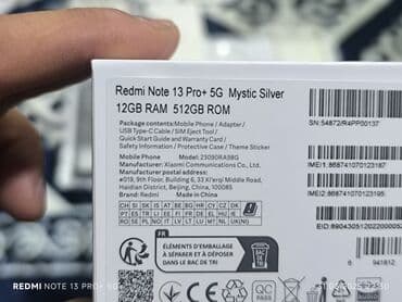 телевизоры 4к бишкек: Redmi Note 13 Pro+ 5G в серебристом цвете Mystic Silver. Смартфон — 19