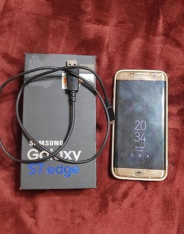 samsung 7: Samsung Galaxy S7 Edge Duos, Б/у, 32 ГБ, цвет - Золотой, 2 SIM — 2