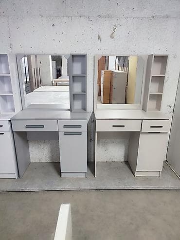 Туалетные столики: Туалетный столик, С зеркалом, цвет - Серый, ЛДСП — 2