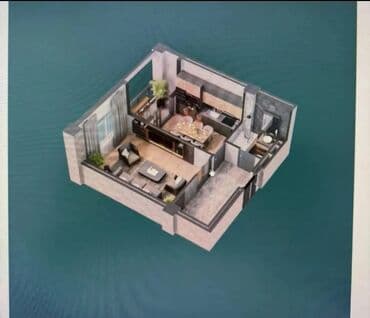 квартира продажа: 1 комната, 50 м², Элитка, 3 этаж, ПСО (под самоотделку) — 3