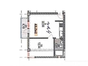 o2 development: 1 комната, 44 м², 2 этаж, Готовая ПСО (под самоотделку) — 9