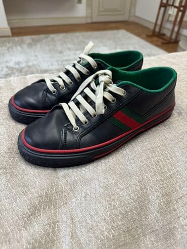 Мужские кроссовки, 40.5, Gucci, Б/у, цвет - Черный, Самовывоз