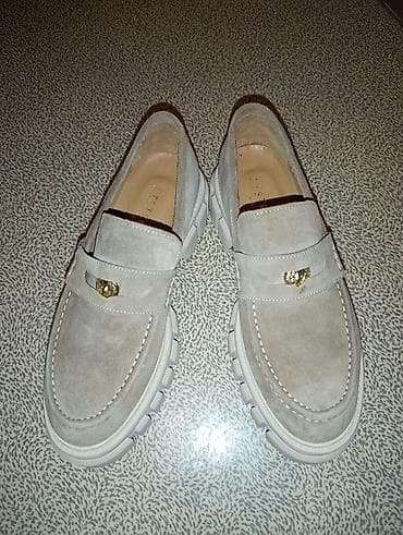 Жеке буюмдар: Лоферлер, 39, Жаңы, түсү - Саргыч боз, Өзү алып кетүү — 1