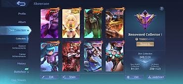 Видеоигры и приставки: Игровой аккаунт Mobile Legends: Bang Bang с большой коллекцией скинов — 1