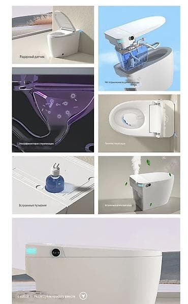 white board: Умный унитаз с биде и УФ-стериализацией - Дизайн: минималистичная — 2