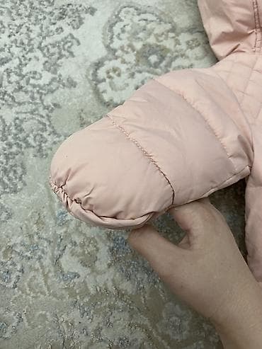 Жаш балдардын бут кийими: Детский зимний комбинезон для девочек 74 размер, розово-пудровый - — 4