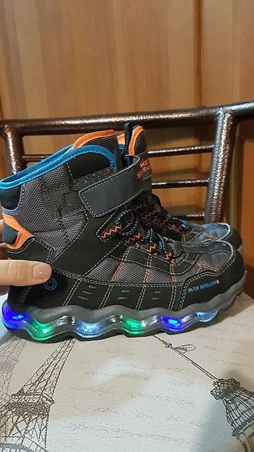 Ботинки/ сапоги р34 оригинал!!! Skechers S-Lights Подсветка