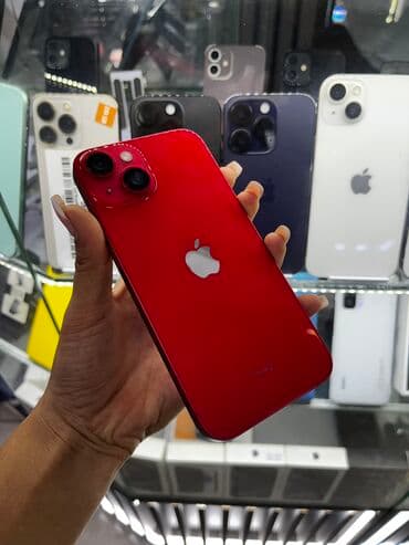 IPhone 14, Б/у, 128 ГБ, Красный, 89 %