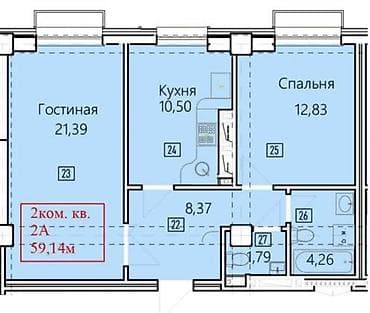 2 комнаты, 59 м², Асанбай мкр Элитка, 10 этаж, ПСО (под самоотделку) at lalafo.kg 2 комнаты, 59 м², Асанбай мкр Элитка, 10 этаж, ПСО (под самоотделку)