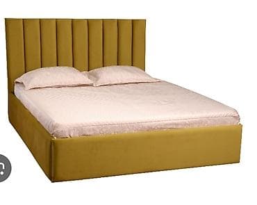 Двуспальные кровати: Двуспальная кровать, Новый, С мягким изголовьем, длина - 200 см — 10