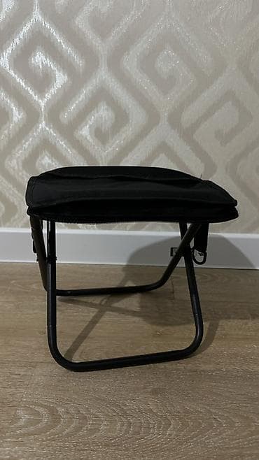 в поход: Походный складной стул, Новый, Другой материал, цвет - Черный — 2