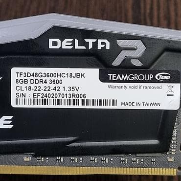 ssd 250: Оперативная память, Б/у, T-Force, 16 ГБ, DDR4, 3600 МГц, Для ПК — 4