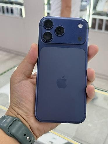 apple wathc: IPhone 17 Pro Max, Б/у, 256 ГБ, Blue Titanium, Зарядное устройство, Защитное стекло, Чехол, 99 % — 2