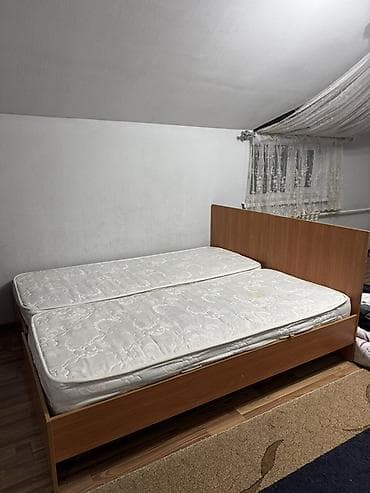 кровати двуспальная: Двуспальная кровать, С матрасом, длина - 200 см — 1