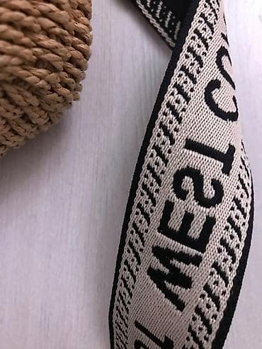 sauna belt: Плетёная сумка-тоут из рафии/соломы с текстильным мешком-вкладышем — 6