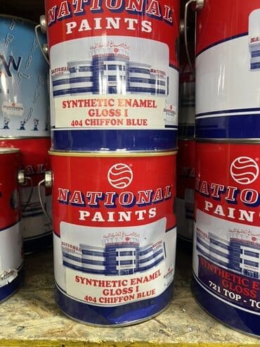 лаки: Синтетическая эмаль National Paints Gloss I, оттенок 404 Chiffon Blue — 2