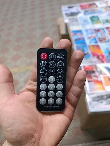 Декор жана интерьер: Большие настенные/настольные LED-часы-календарь с термометром и — 4