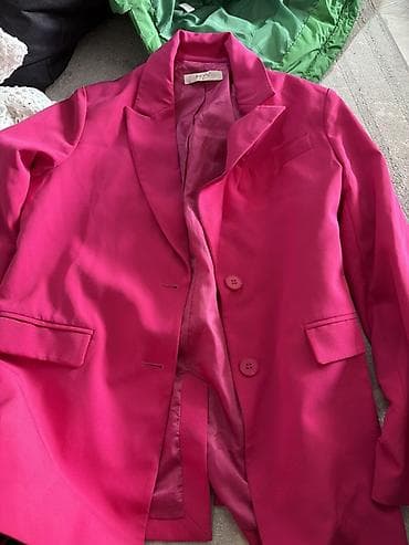 Плащи: Яркий женский пиджак MKYN, размер M. - Цвет: насыщенный — 1