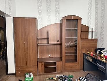 кукушка часы: Стенка/гостиная модульная из ЛДСП в тёплом ореховом оттенке. Состав и — 1