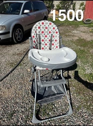 foldable table: Детский стульчик для кормления. - Цвет: серо-белый с принтом — 1