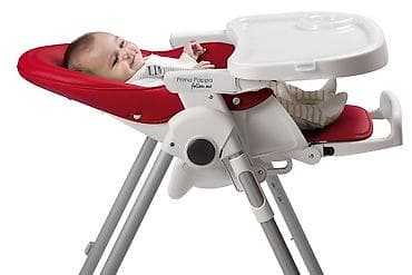 Продаю итальянский стульчик Peg-Perego Prima Pappa яркий красный цвет — 2