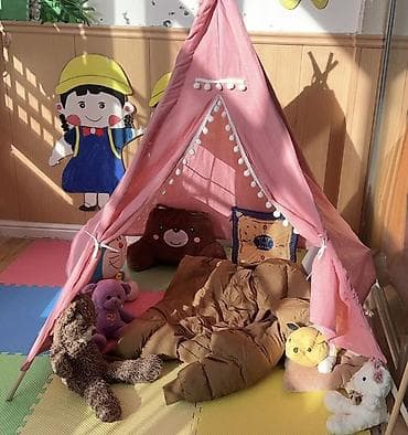 play zone: Игровая палатка-типи для детской комнаты - Дизайн: розовая палатка в — 3