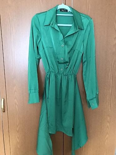 Повседневное платье, Атлас, Платье-рубашка, S, M