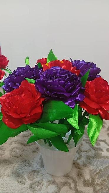 цветы из бумаги: Искусственные цветы в горшочках и букетах (ручная работа) - Материал — 5